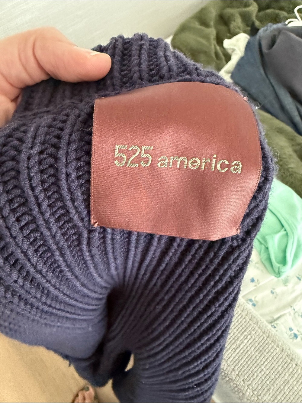 525 America Navy Textured Single-Button Knit Cardigan - Picture 3 of 3